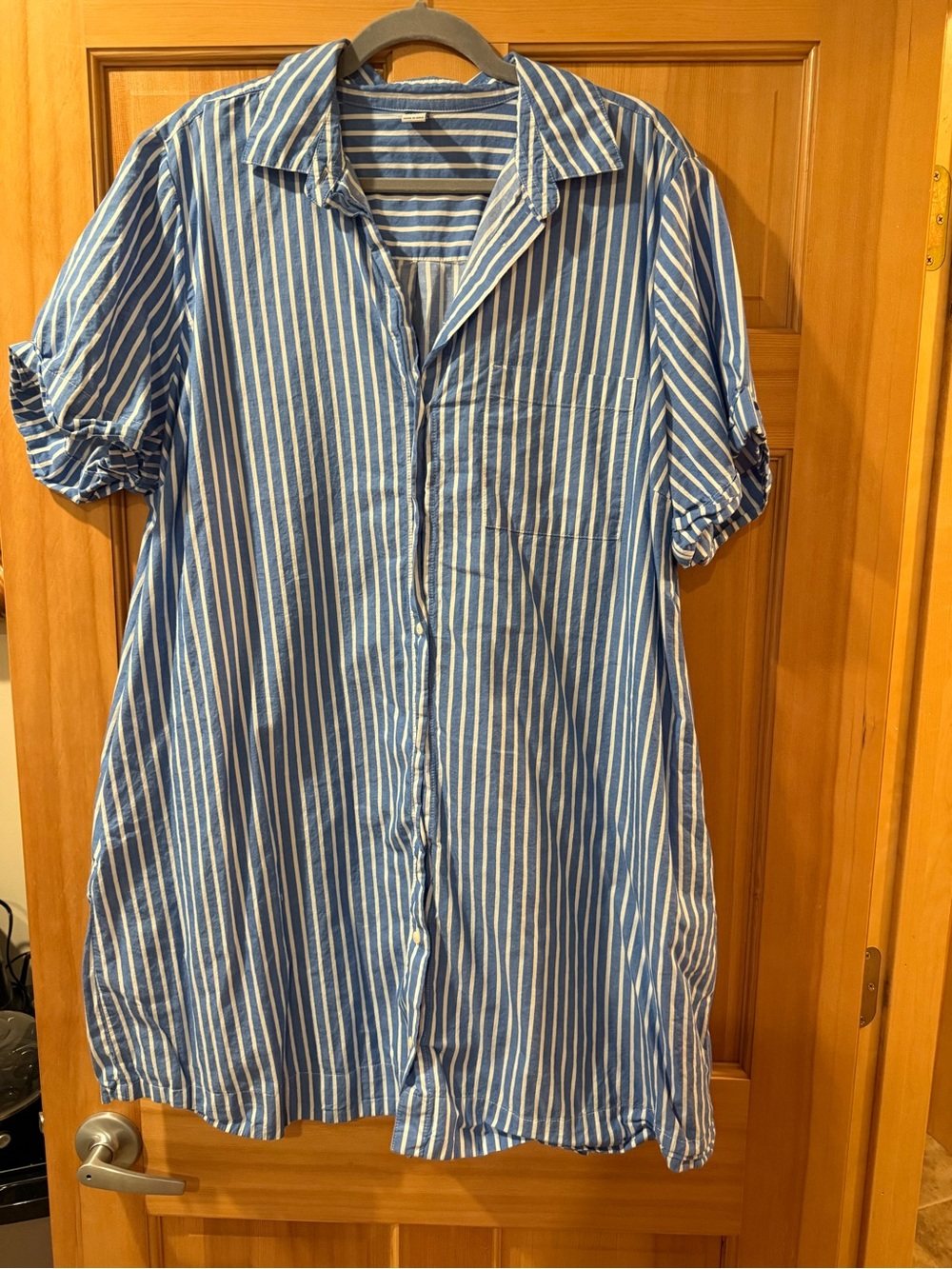 Old Navy Blue and White Striped Mini Dress